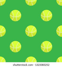 Tennis ball seamless pattern vector illustration
