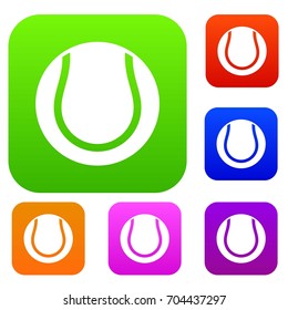 Tennis ball set icon in different colors isolated vector illustration. Premium collection