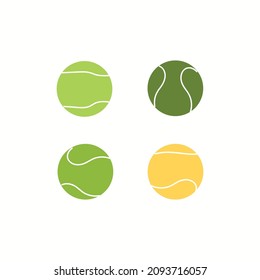 Tennis Ball set isolated on white background,Vector