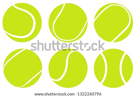 Tennis Ball set isolated on white background,Vector tennis design