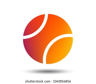 Tennis ball sign icon. Sport symbol. Blurred gradient design element. Vivid graphic flat icon. Vector