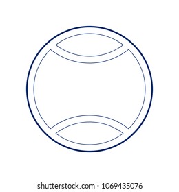 Tennis ball sign illustration. Vector. Flat style black icon on white.