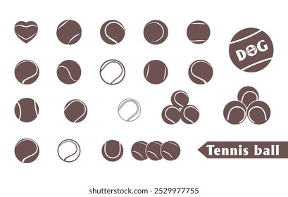 Tennis ball silhouette, Ball silhouette,  Tennis ball icon, Tennis ball vectors.