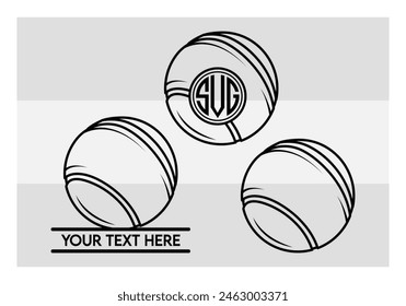 Tennis Ball, Tennis Ball Silhouette,  Sports, Tennis, Ball Image, Vector, clipart, outline, Smashing Tennis Monogram, Split Monogram, Circle Monogram