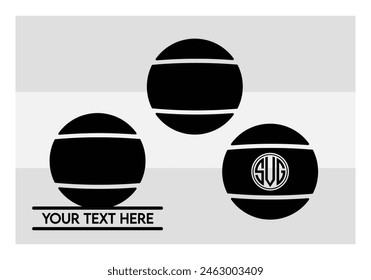 Tennis Ball, Tennis Ball Silhouette,  Sports, Tennis, Ball Image, Vector, clipart, outline, Smashing Tennis Monogram, Split Monogram, Circle Monogram