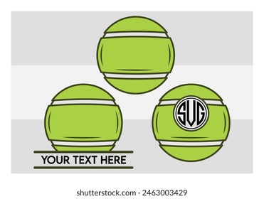 Tennis Ball, Tennis Ball Silhouette,  Sports, Tennis, Ball Image, Vector, clipart, outline, Smashing Tennis Monogram, Split Monogram, Circle Monogram