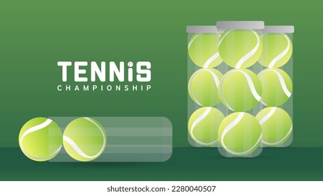 Tennis ball , Simple flat design style  ,Illustrations for use in online sporting events , Illustration Vector  EPS 10