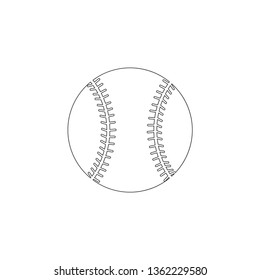Tennis ball. simple flat vector icon illustration. outline line symbol - editable stroke