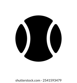 Tennisball einfache Ikone. Flaches Design. Weißer Hintergrund.ai