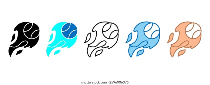 Tennis Ball Simple Icon Vector Illustration Concept
