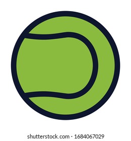 Tennis Ball. Simple Vector Color Icon.