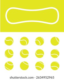 Tennis Ball Spinning Frame Sequence and Texture Vector