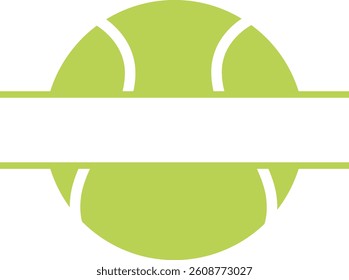 Tennis Ball Split Logo Icon Symbol Victory Champion Winner Star Celebration Badge Emblem Template Label Design Match Game