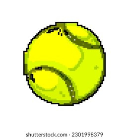tennis ball sport game pixel art retro vector. bit tennis ball sport. old vintage illustration