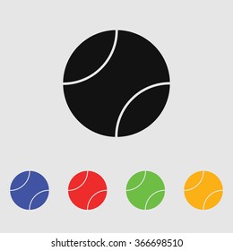 Tennis ball sport icon