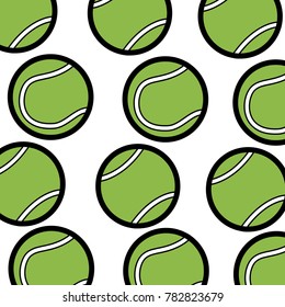tennis ball sport seamless pattern