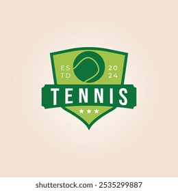 Tennisball für Sportturnier Logo, Vektorgrafik-Design