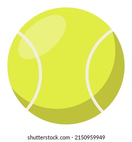 Tennis ball for sports and games. Vector illustration.