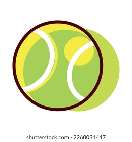 tennis ball sports icon white background