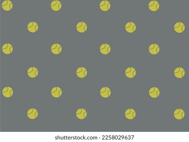 tennis ball symbol seamless pattern vector