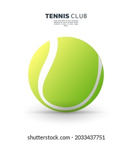 Tennis ball symbols isolated on white background , Simple flat design style , illustration Vector EPS 10, can use for tennis Championship Logo