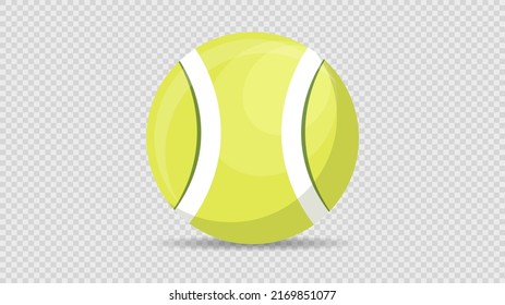 Tennis ball symbols isolated on transparent background , Simple flat design style , illustration Vector EPS 10, can use for tennis Championship Logo