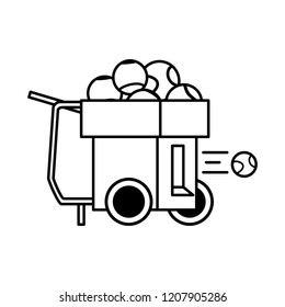 tennis ball throwing machine isolated icon
