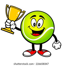 Tennis Ball  with Trophy