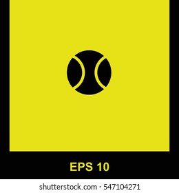 Tennis ball vector black icon. Isolated illustration. Business picture.