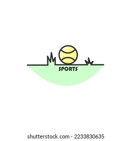 TENNIS-BALLVEKTORDESIGN AUF EINZELNEM HINTERGRUND
