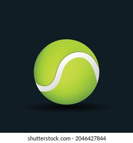 Tennis Ball vector Emoji illustration. 3d cartoon Style Ball isolated on background