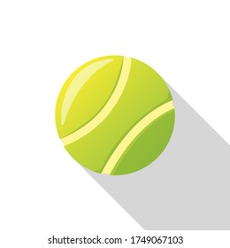 Tennis ball vector flat design in white background