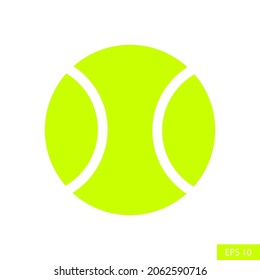 Tennis ball vector in flat style design isolated on white background. Tennis ball Clipart. EPS 10 vector illustration.