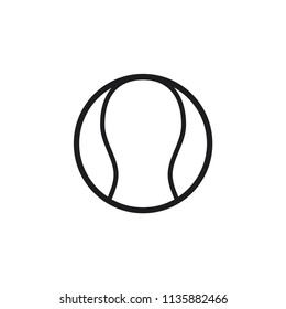 tennis ball vector icon 