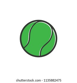 tennis ball vector icon 