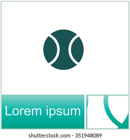 Tennis ball. Vector icon.