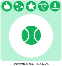 Tennis ball. Vector icon.