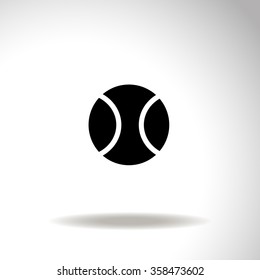 Tennis ball. Vector icon.