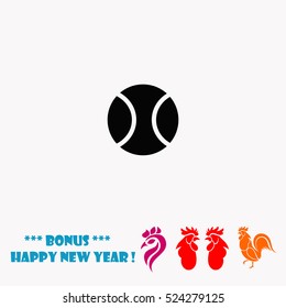 Tennis ball vector icon