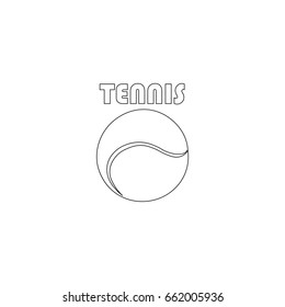 Tennis ball vector icon.