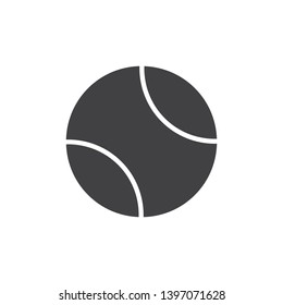 Tennis ball vector icon. filled flat sign for mobile concept and web design. Sport ball glyph icon. Symbol, logo illustration. Pixel perfect vector graphics