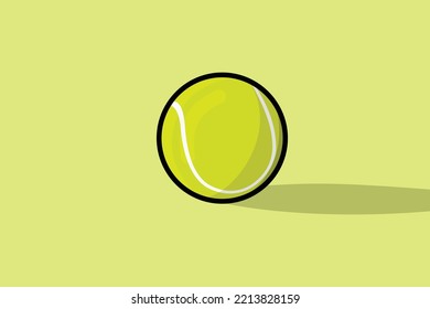 Tennis Ball vector icon illustration. Sport object icon design concept. Sports game, Sports ball, Cricket ball, Sports object, Traditional tennis ball.