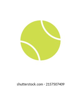 Tennis ball vector icon on white background