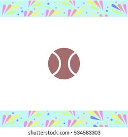Tennis ball vector icon on white background. Isolated illustration. Business picture.