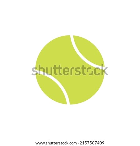 Tennis ball vector icon on white background
