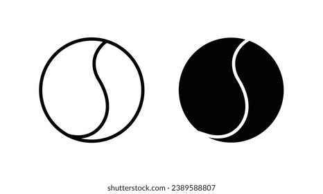 Tennis ball vector icon set. vector illustration