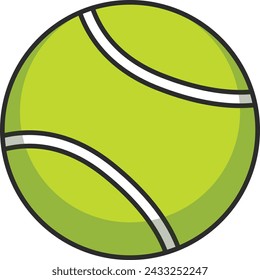 Tennis ball vector illustration isolated on white background