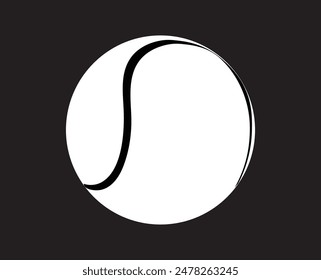 Tennis ball vector isolated icon. Tennis ball emoji illustration. Tennis ball vector isolated emoticon