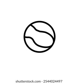 Pelota de tenis con arte de línea de Vector