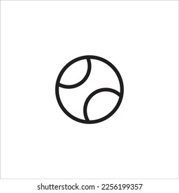 tennis ball vector line new icon
